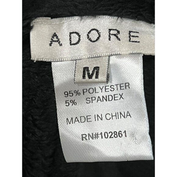 Adore Multicolor Patchwork Open Front Jacket With Faux Fur Trim Medium Polyester - Picture 4 of 7